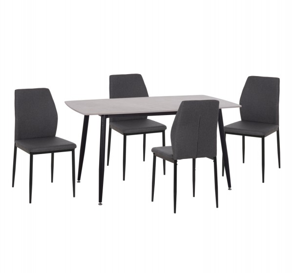 ΣΕΤ ΤΡΑΠΕΖΑΡΙΑΣ 5ΤΜΧ RAVEN HM10743 ΚΕΡΑΜΙΚΟ TOP ΓΚΡΙ ΜΑΡΜΑΡΟ--ΓΚΡΙ ΥΦΑΣΜΑ