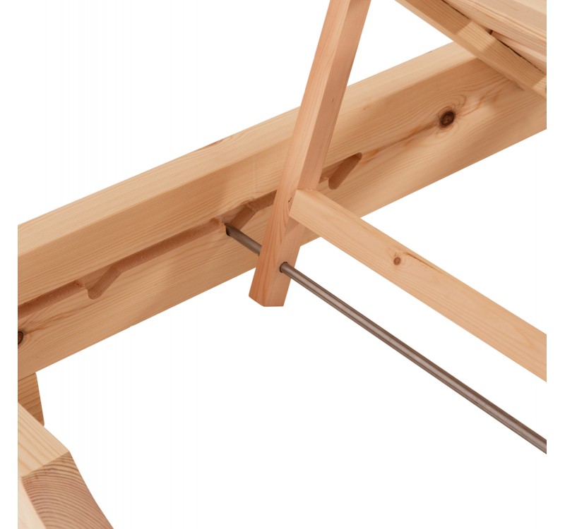 ΞΑΠΛΩΣΤΡΑ ΜΕ ΜΑΞΙΛΑΡΙ ΚΟΡΙΝΟΣ HM10775.60T ΞΥΛΟ ΠΕΥΚΟΥ--TEXTILENE ΜΠΕΖ 79x204x77Υεκ