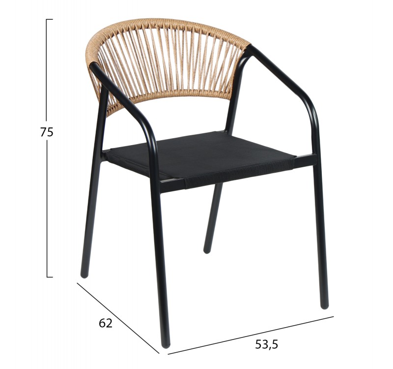 ΣΕΤ ΤΡΑΠΕΖΑΡΙΑΣ 3ΤΜΧ LINO HM10728.03-- 2 ΜΕΤΑΛ. ΚΑΡΕΚΛΕΣ--ΣΤΡΟΓΓΥΛΟ ΤΡΑΠΕΖΙ Φ60εκ ΜΑΥΡΟ