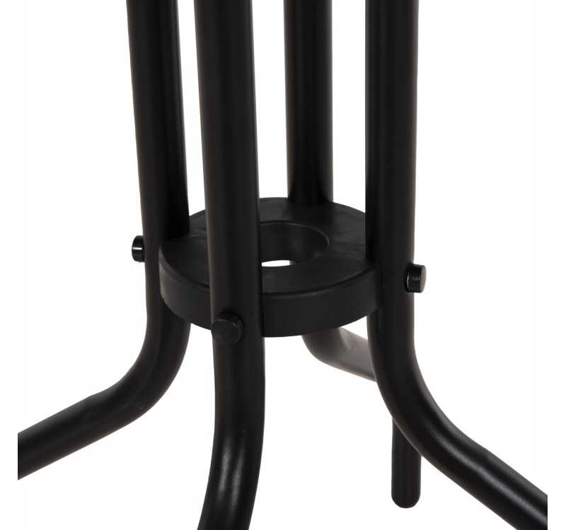 ΣΕΤ ΤΡΑΠΕΖΑΡΙΑΣ 3ΤΜΧ LINO HM10728.03-- 2 ΜΕΤΑΛ. ΚΑΡΕΚΛΕΣ--ΣΤΡΟΓΓΥΛΟ ΤΡΑΠΕΖΙ Φ60εκ ΜΑΥΡΟ