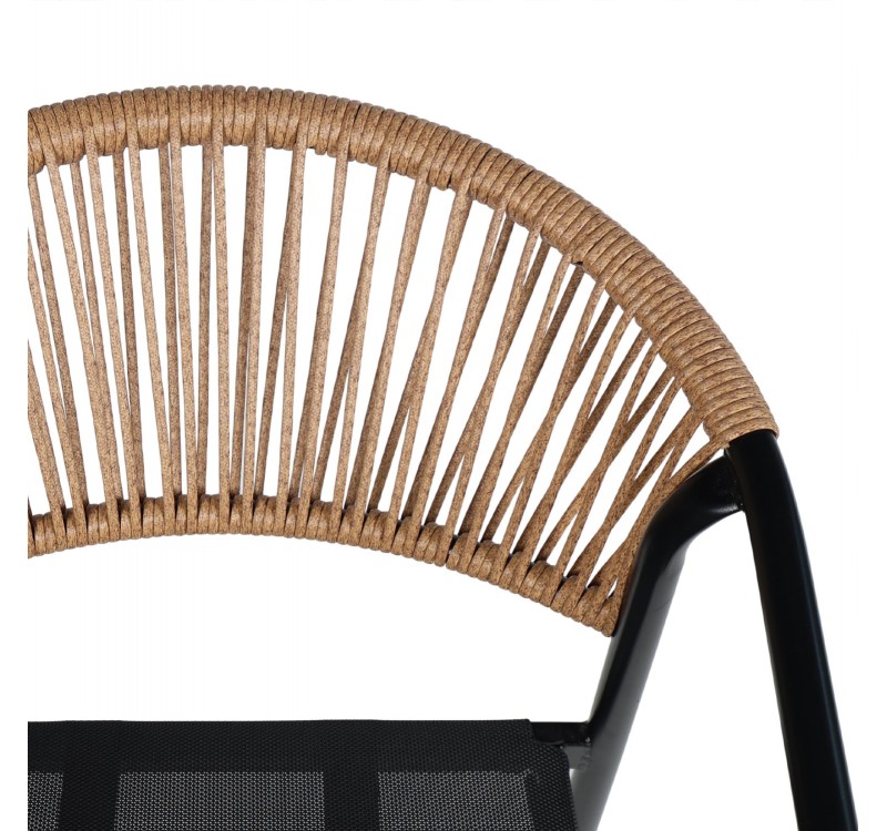 ΣΕΤ ΤΡΑΠΕΖΑΡΙΑΣ 3ΤΜΧ LINO HM10728.03-- 2 ΜΕΤΑΛ. ΚΑΡΕΚΛΕΣ--ΣΤΡΟΓΓΥΛΟ ΤΡΑΠΕΖΙ Φ60εκ ΜΑΥΡΟ