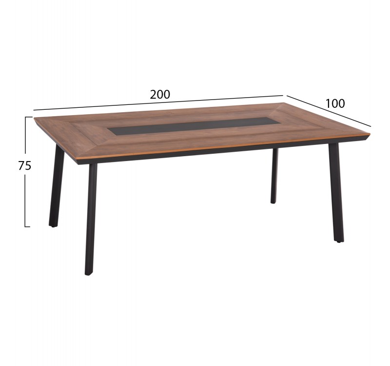 ΣΕΤ ΤΡΑΠΕΖΑΡΙΑΣ 7ΤΜΧ SAGA HM10814 ΑΛΟΥΜΙΝΙΟ ΣΕ ΓΚΡΙ--POLYWOOD