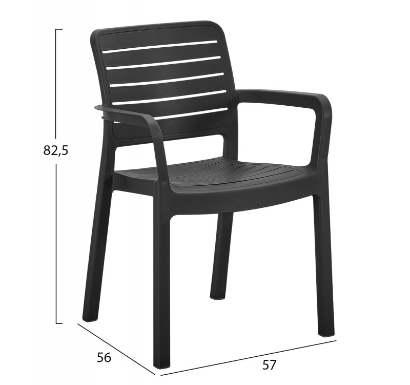 ΠΟΛΥΘΡΟΝΑ ΕΞΩΤ.ΧΩΡΟΥ FLAN HM6369.02 ΜΑΥΡΟ ΠΟΛΥΠΡΟΠΥΛΕΝΙΟ 57x56x82.5Yεκ.