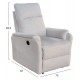ΣΕΤ ΚΑΝΑΠΕΣ-ΠΟΛΥΘΡΟΝΑ RELAX SYNTHIA HM10735.01 ΜΠΕΖ ΥΦΑΣΜΑ-ΗΛΕΚΤΡΙΚΗ ΑΝΑΚΛΙΣΗ [L]