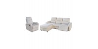 ΣΕΤ ΚΑΝΑΠΕΣ-ΠΟΛΥΘΡΟΝΑ RELAX SYNTHIA HM10735.01 ΜΠΕΖ ΥΦΑΣΜΑ-ΗΛΕΚΤΡΙΚΗ ΑΝΑΚΛΙΣΗ [L]