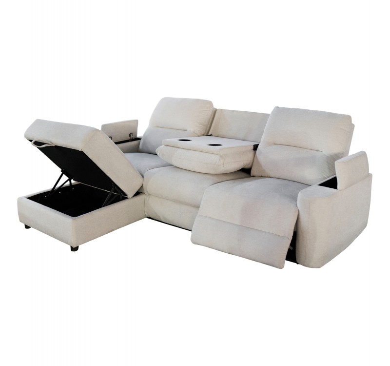 ΣΕΤ ΚΑΝΑΠΕΣ-ΠΟΛΥΘΡΟΝΑ RELAX SYNTHIA HM10735.01 ΜΠΕΖ ΥΦΑΣΜΑ-ΗΛΕΚΤΡΙΚΗ ΑΝΑΚΛΙΣΗ [L]
