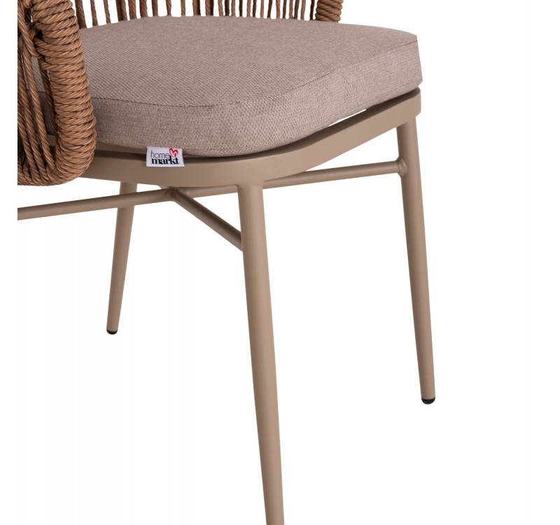 ΠΟΛΥΘΡΟΝΑ ΑΛΟΥΜΙΝΙΟΥ ORIN HM6265.03 ΚΑΠΟΥΤΣΙΝΟ- P.E.RATTAN ΣΕ ΦΥΣΙΚΟ 58x61x75Υεκ.