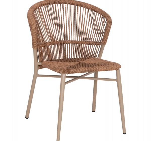 ΚΑΡΕΚΛΑ ΑΛΟΥΜΙΝΙΟΥ LYNN HM6267.03 ΚΑΠΟΥΤΣΙΝΟ ΣΚΕΛΕΤΟΣ-P.E.RATTAN ΦΥΣΙΚΟ 57x62x78Υεκ