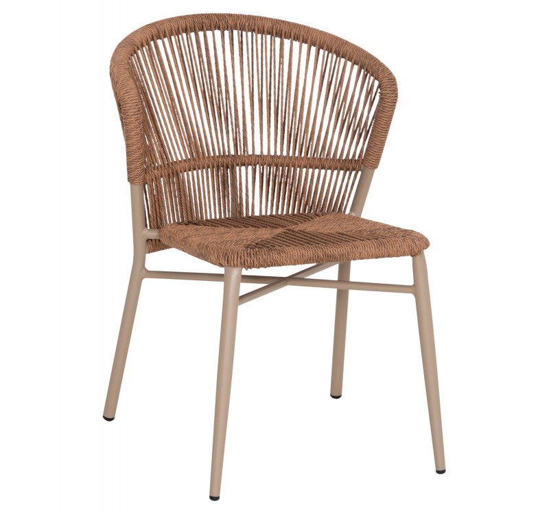 ΚΑΡΕΚΛΑ ΑΛΟΥΜΙΝΙΟΥ LYNN HM6267.03 ΚΑΠΟΥΤΣΙΝΟ ΣΚΕΛΕΤΟΣ-P.E.RATTAN ΦΥΣΙΚΟ 57x62x78Υεκ