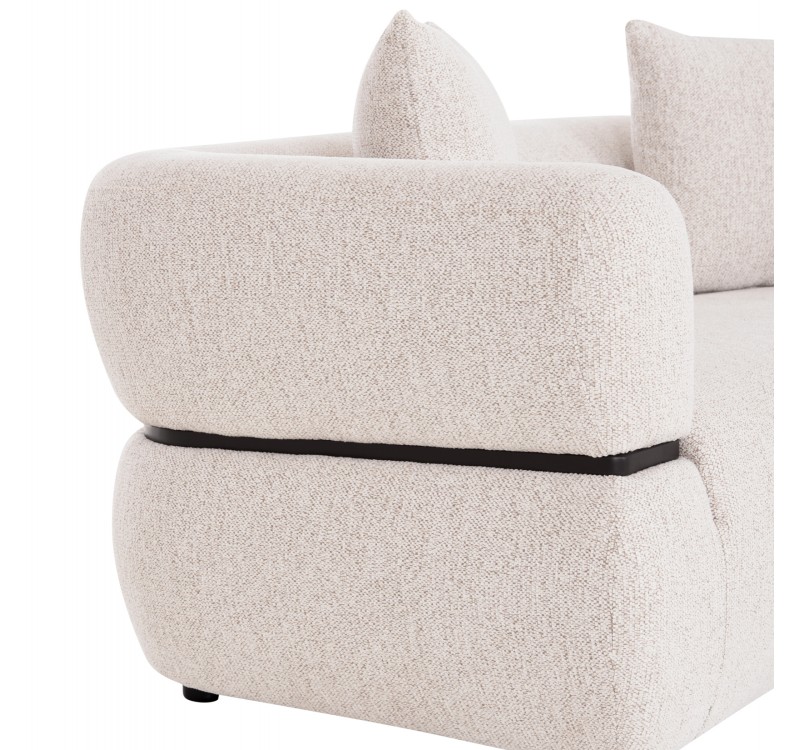 ΚΑΝΑΠΕΣ 2-ΘΕΣΙΟΣ ARCTIS HM3328.02 ΑΝΟΙΧΤΟ ΜΠΕΖ ΥΦΑΣΜΑ 169x88x88Υεκ.