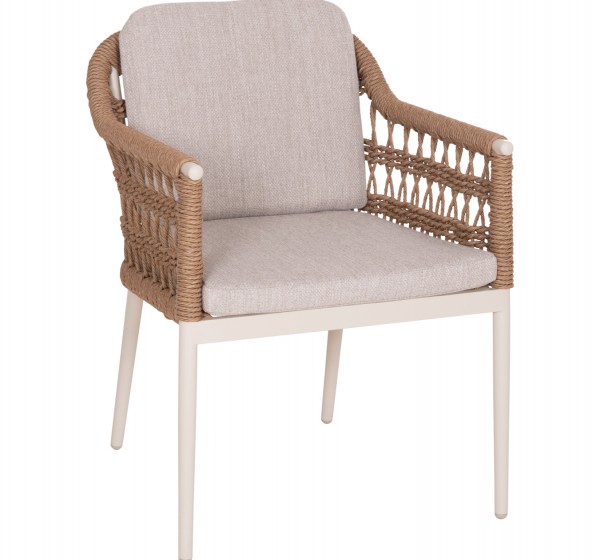 ΠΟΛΥΘΡΟΝΑ BOXER HM6556.02 ΑΛΟΥΜΙΝΙΟ & OLEFIN ΜΠΕΖ-TWIST WICKER 58x60x80Yεκ