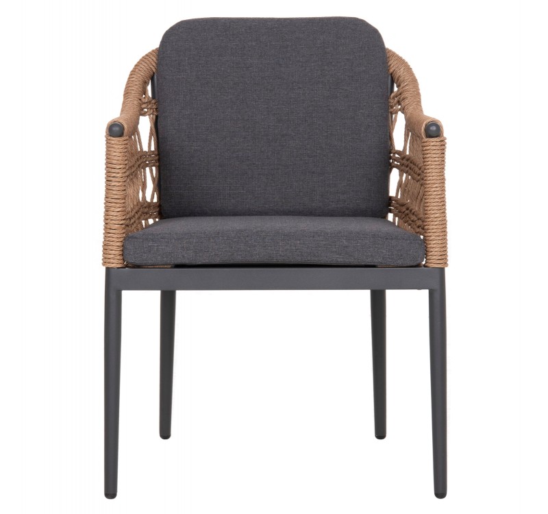 ΠΟΛΥΘΡΟΝΑ BOXER HM6556.01 ΑΛΟΥΜΙΝΙΟ & OLEFIN ΓΚΡΙ-TWIST WICKER 58x60x80Yεκ