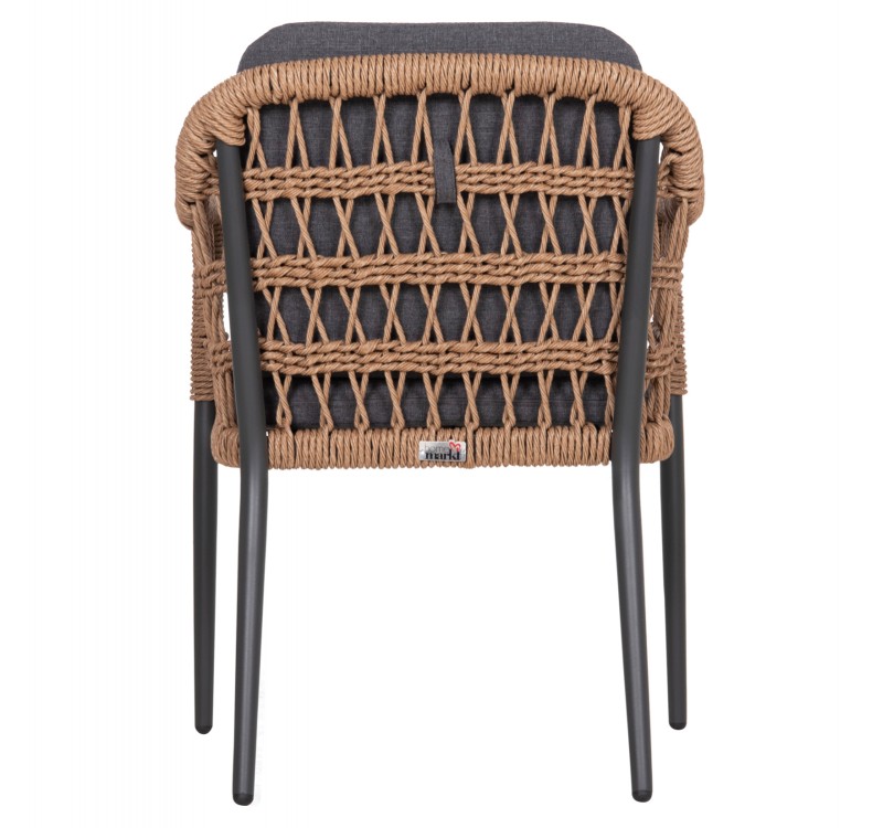 ΠΟΛΥΘΡΟΝΑ BOXER HM6556.01 ΑΛΟΥΜΙΝΙΟ & OLEFIN ΓΚΡΙ-TWIST WICKER 58x60x80Yεκ