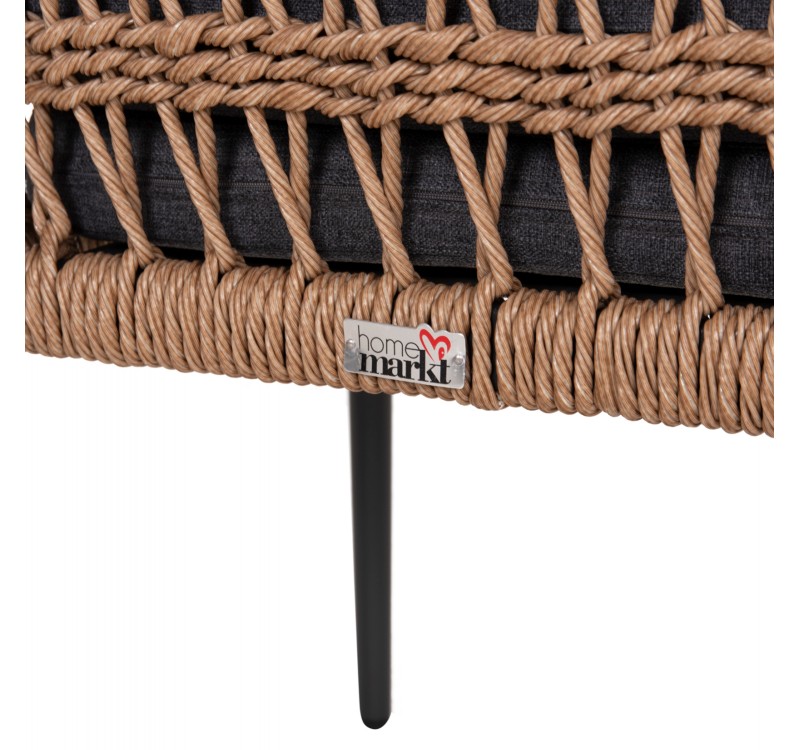 ΠΟΛΥΘΡΟΝΑ BOXER HM6556.01 ΑΛΟΥΜΙΝΙΟ & OLEFIN ΓΚΡΙ-TWIST WICKER 58x60x80Yεκ