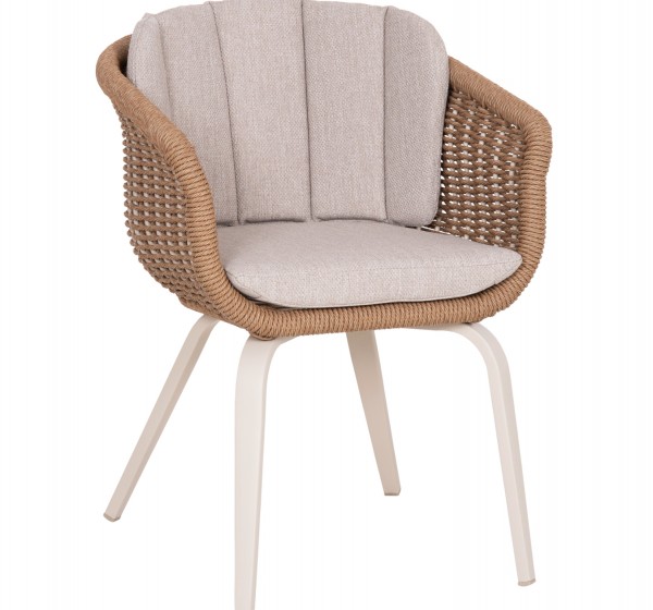 ΠΟΛΥΘΡΟΝΑ VICTUS HM6559.02 ΑΛΟΥΜΙΝΙΟ & OLEFIN ΜΠΕΖ-TWIST WICKER 60x62x76Yεκ