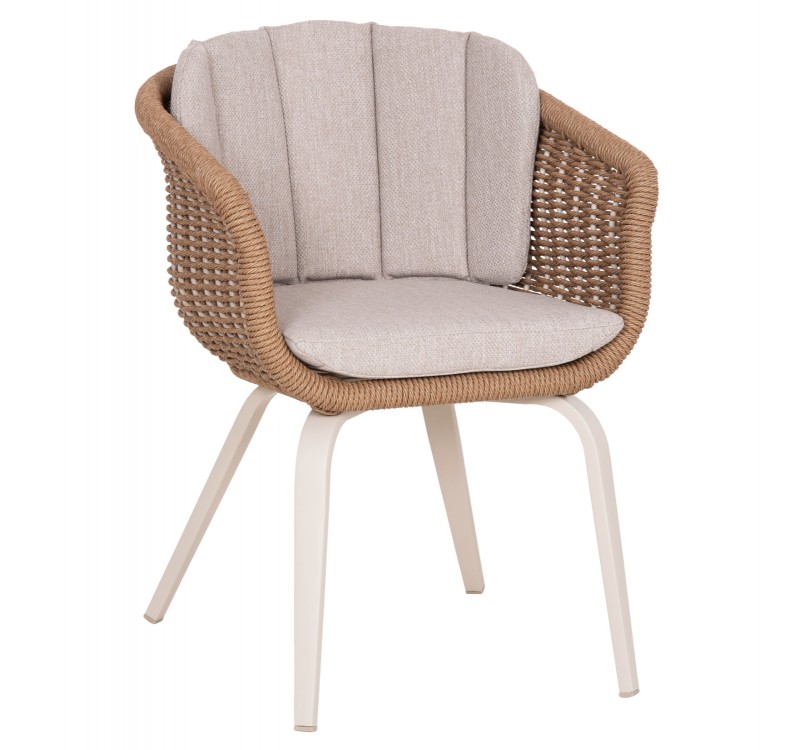 ΠΟΛΥΘΡΟΝΑ VICTUS HM6559.02 ΑΛΟΥΜΙΝΙΟ & OLEFIN ΜΠΕΖ-TWIST WICKER 60x62x76Yεκ