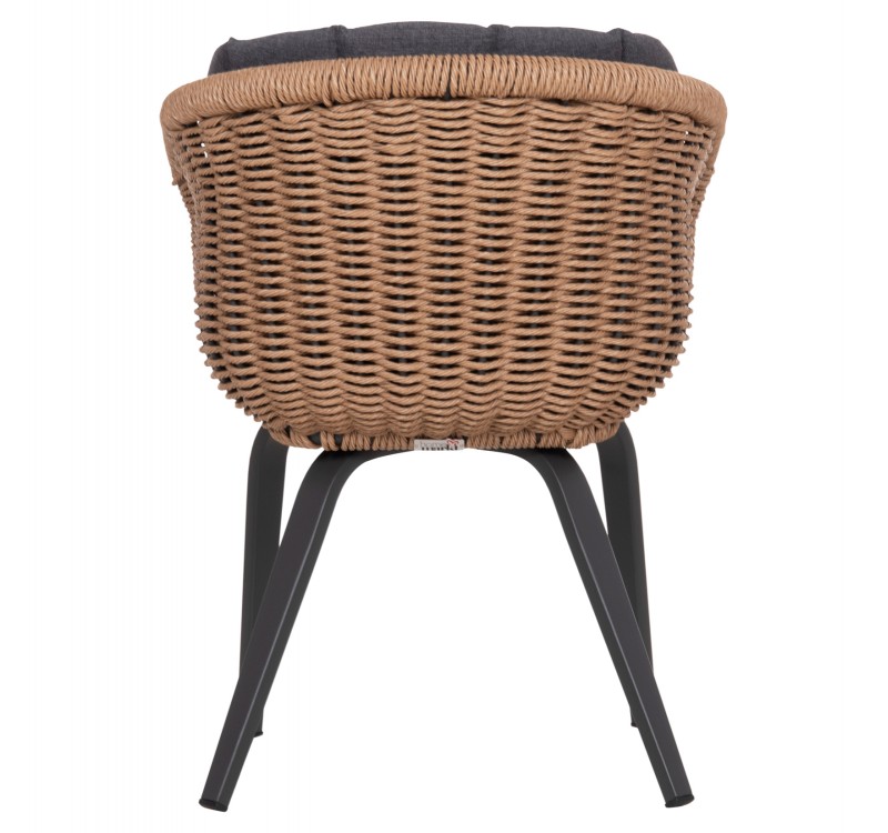 ΠΟΛΥΘΡΟΝΑ VICTUS HM6559.01 ΑΛΟΥΜΙΝΙΟ & OLEFIN ΓΚΡΙ-TWIST WICKER 60x62x76Yεκ
