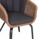 ΠΟΛΥΘΡΟΝΑ VICTUS HM6559.01 ΑΛΟΥΜΙΝΙΟ & OLEFIN ΓΚΡΙ-TWIST WICKER 60x62x76Yεκ