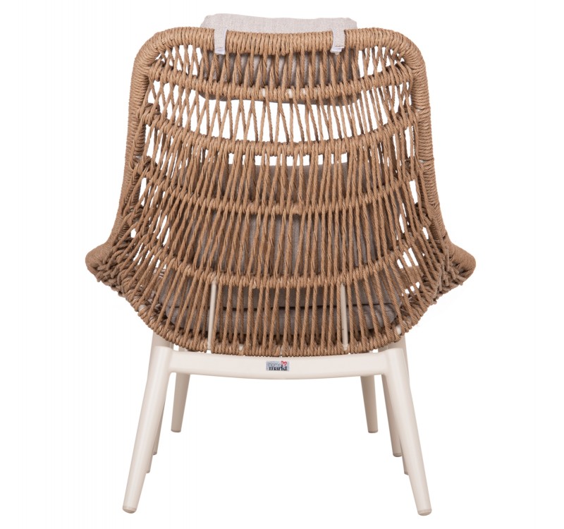 ΠΟΛΥΘΡΟΝΑ LOUNGE ΜΕ ΥΠΟΠΟΔΙΟ REMVAZZO HM6561.02 ΑΛΟΥΜΙΝΙΟ ΜΠΕΖ--WICKER 90x85x96Υεκ