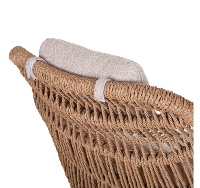 ΠΟΛΥΘΡΟΝΑ LOUNGE ΜΕ ΥΠΟΠΟΔΙΟ REMVAZZO HM6561.02 ΑΛΟΥΜΙΝΙΟ ΜΠΕΖ--WICKER 90x85x96Υεκ