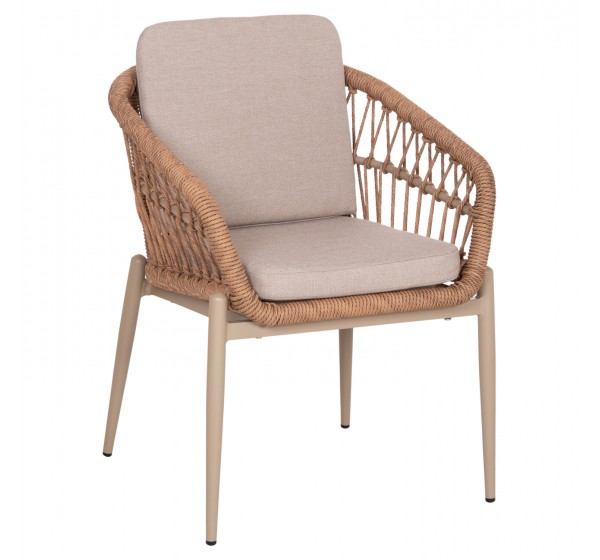 ΠΟΛΥΘΡΟΝΑ ΑΛΟΥΜΙΝΙΟΥ GALDIN HM6272.03 ΚΑΠΟΥΤΣΙΝΟ-P.E.RATTAN-ΜΠΕΖ ΥΦΑΣΜΑ 65x60x76Υεκ