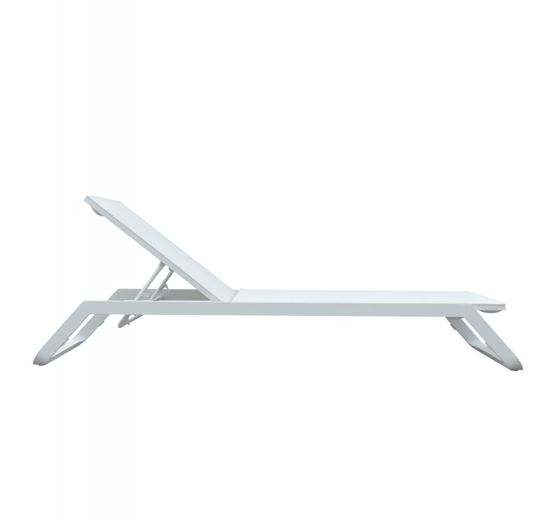 ΞΑΠΛΩΣΤΡΑ ΑΛΟΥΜΙΝΙΟΥ MARIMAR HM6562.02 ΣΚΕΛΕΤΟΣ & TEXTILENE ΛΕΥΚΟ 220x67.5x31.5Υεκ