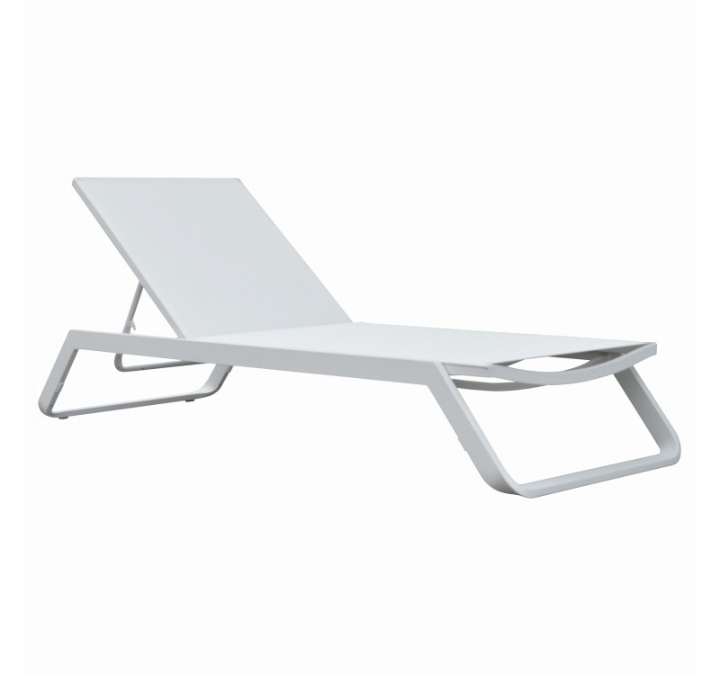 ΞΑΠΛΩΣΤΡΑ ΑΛΟΥΜΙΝΙΟΥ MARIMAR HM6562.02 ΣΚΕΛΕΤΟΣ & TEXTILENE ΛΕΥΚΟ 220x67.5x31.5Υεκ