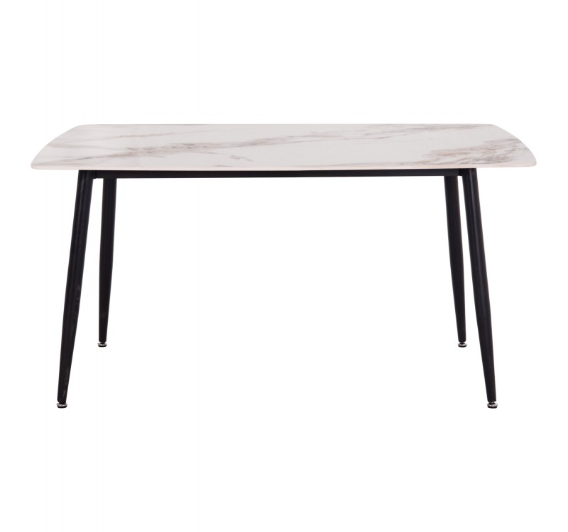 ΤΡΑΠΕΖΙ RAVEN HM18149.04 ΚΕΡΑΜΙΚΟ TOP ΜΕ ΟΨΗ ΛΕΥΚΟ/ΚΑΦΕ ΜΑΡΜΑΡΟ 140x80x74Υεκ.