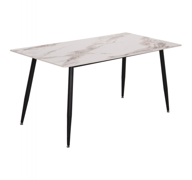 ΤΡΑΠΕΖΙ RAVEN HM18150.04 ΚΕΡΑΜΙΚΟ TOP ΜΕ ΟΨΗ ΛΕΥΚΟ/ΚΑΦΕ ΜΑΡΜΑΡΟ 160x80x74Υεκ.