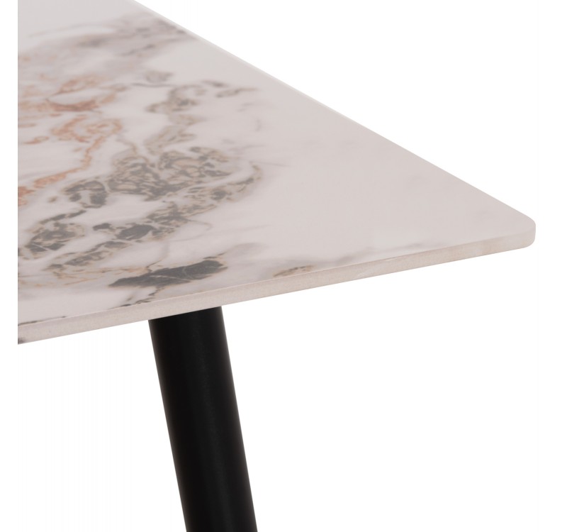 ΤΡΑΠΕΖΙ RAVEN HM18150.04 ΚΕΡΑΜΙΚΟ TOP ΜΕ ΟΨΗ ΛΕΥΚΟ/ΚΑΦΕ ΜΑΡΜΑΡΟ 160x80x74Υεκ.