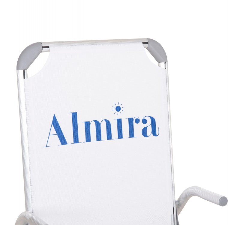 ΚΑΡΕΚΛΑΚΙ ΠΑΡΑΛΙΑΣ ΑΛΟΥΜΙΝΙΟΥ ΒΑΡ.ΤΥΠΟΥ ΥΠΕΡΥΨΩΜΕΝΟ ALMIRA HM6431.03 ΛΕΥΚΟ 53x68x80Υεκ