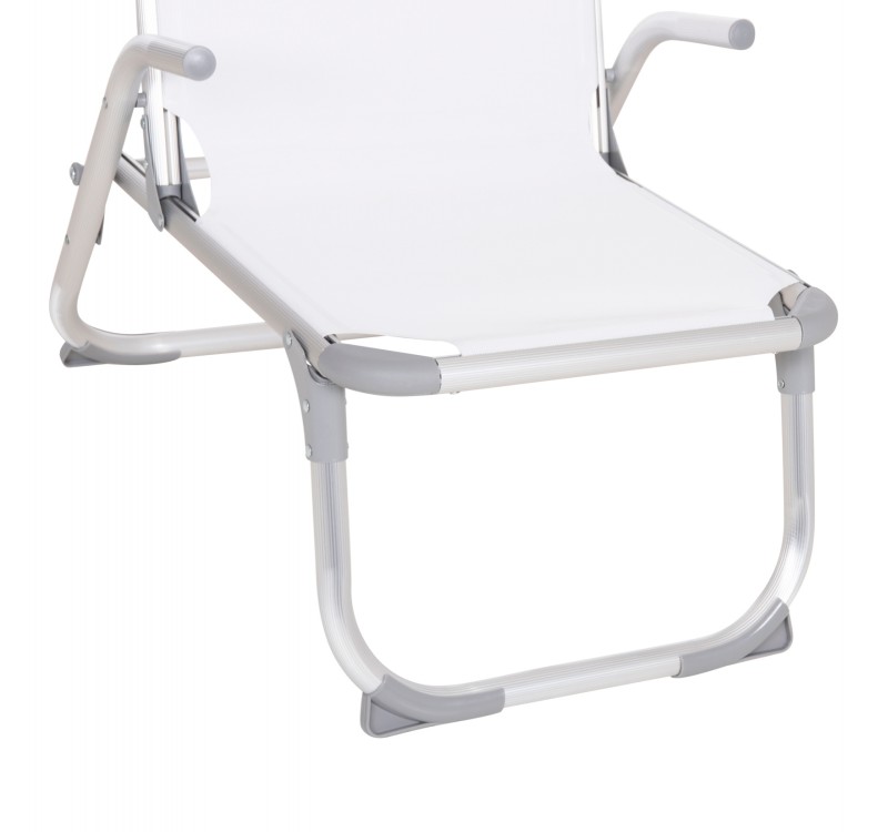 ΚΑΡΕΚΛΑΚΙ ΠΑΡΑΛΙΑΣ ΑΛΟΥΜΙΝΙΟΥ ΒΑΡ.ΤΥΠΟΥ ΥΠΕΡΥΨΩΜΕΝΟ ALMIRA HM6431.03 ΛΕΥΚΟ 53x68x80Υεκ