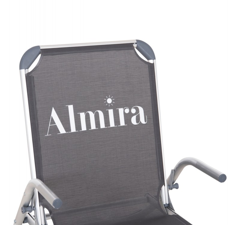 ΚΑΡΕΚΛΑΚΙ ΠΑΡΑΛΙΑΣ ΑΛΟΥΜINIOY ΒΑΡ.ΤΥΠΟΥ ΨΗΛΗ ΠΛΑΤΗ ALMIRA HM5053.10 ΓΚΡΙ 55x71x66Υεκ