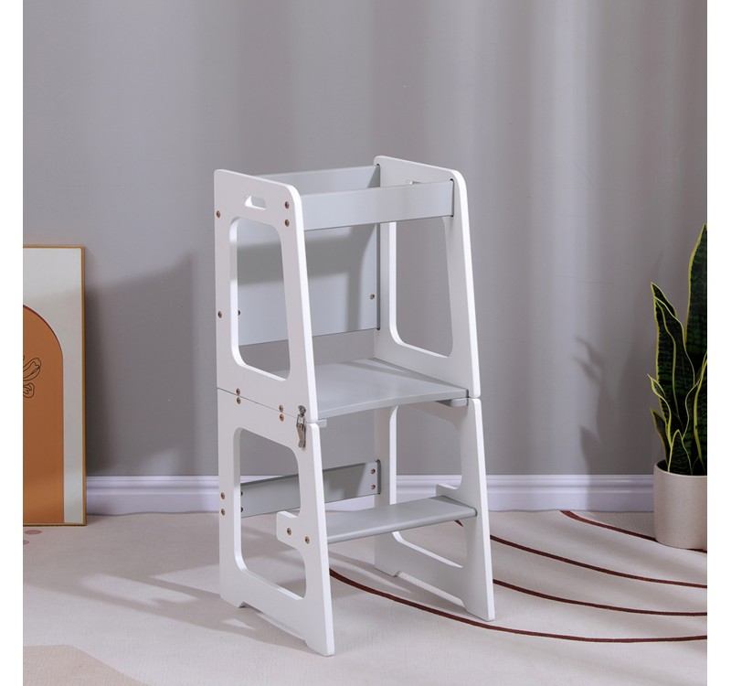 ΠΥΡΓΟΣ ΕΚΜΑΘΗΣΗΣ ΜΕ ΠΙΝΑΚΑ RICKI HM18345.03 ΞΥΛΟ ΠΕΥΚΟΥ ΛΕΥΚΟ/ΓΚΡΙ 37x40x84Υεκ