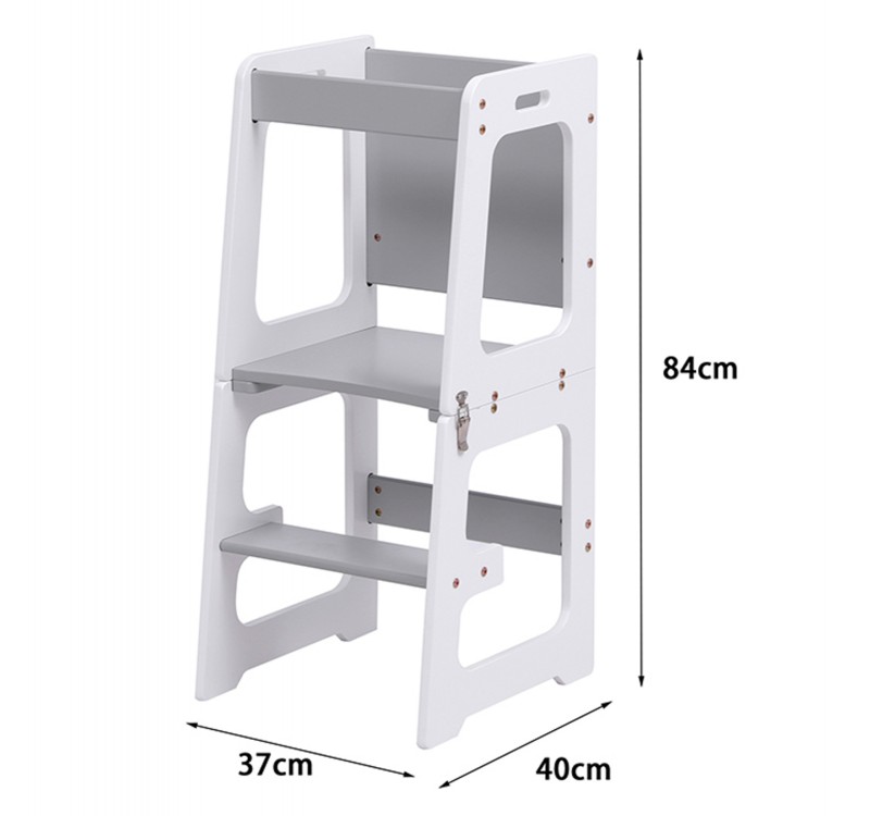 ΠΥΡΓΟΣ ΕΚΜΑΘΗΣΗΣ ΜΕ ΠΙΝΑΚΑ RICKI HM18345.03 ΞΥΛΟ ΠΕΥΚΟΥ ΛΕΥΚΟ/ΓΚΡΙ 37x40x84Υεκ