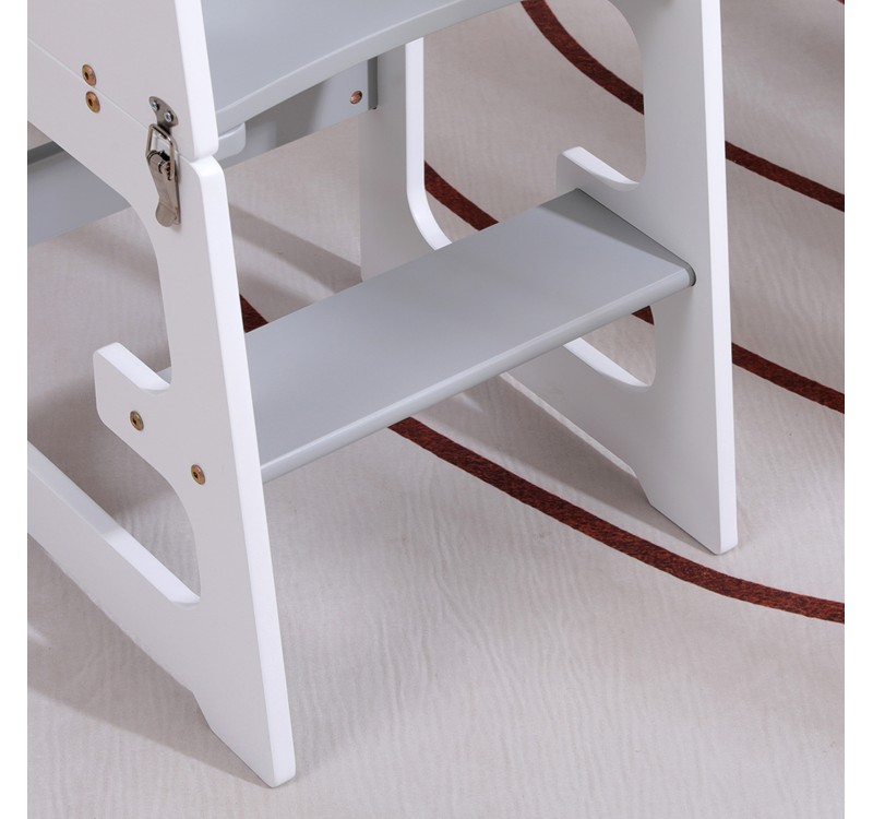 ΠΥΡΓΟΣ ΕΚΜΑΘΗΣΗΣ ΜΕ ΠΙΝΑΚΑ RICKI HM18345.03 ΞΥΛΟ ΠΕΥΚΟΥ ΛΕΥΚΟ/ΓΚΡΙ 37x40x84Υεκ