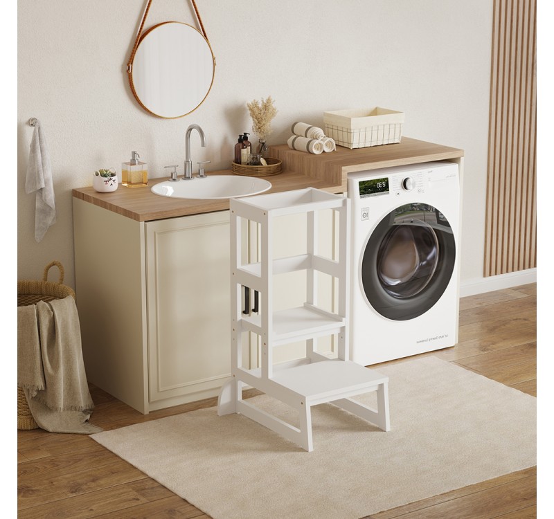 ΠΥΡΓΟΣ ΕΚΜΑΘΗΣΗΣ τ.MONTESSORI PEPE HM9291.03 ΞΥΛΟ ΠΕΥΚΟΥ ΛΕΥΚΟ 55x53x90Υεκ