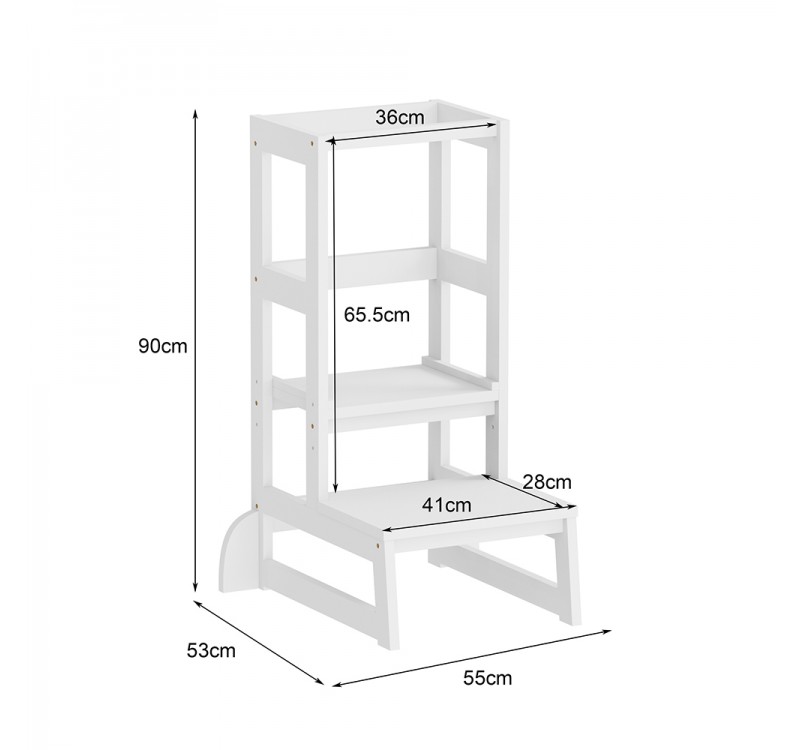 ΠΥΡΓΟΣ ΕΚΜΑΘΗΣΗΣ τ.MONTESSORI PEPE HM9291.03 ΞΥΛΟ ΠΕΥΚΟΥ ΛΕΥΚΟ 55x53x90Υεκ