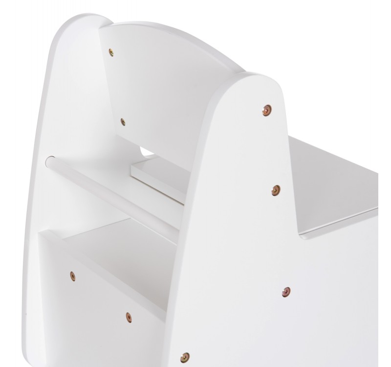 ΠΑΙΔΙΚΟ ΚΑΡΕΚΛΑΚΙ ΜΕ ΑΠΟΘ.ΧΩΡΟ RICKI HM18343.03 ΚΟΝΤΡΑΠΛΑΚΕ/MDF ΛΕΥΚΟ 33x43x47Υεκ