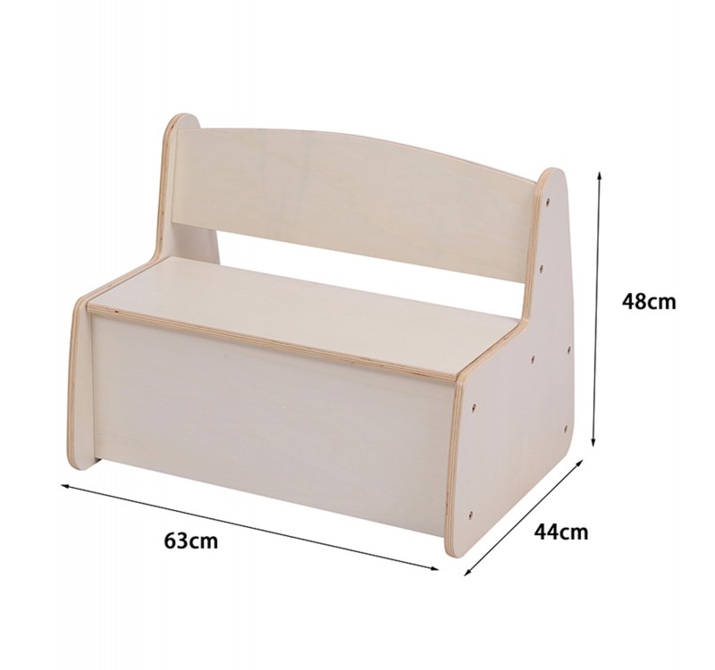 ΠΑΓΚΑΚΙ ΠΑΙΔΙΚΟ ΜΕ ΑΠΟΘ.ΧΩΡΟ RICKI HM18342.01 MDF & ΚΟΝΤΡΑΠΛΑΚΕ ΦΥΣΙΚΟ 63x43x47Υεκ