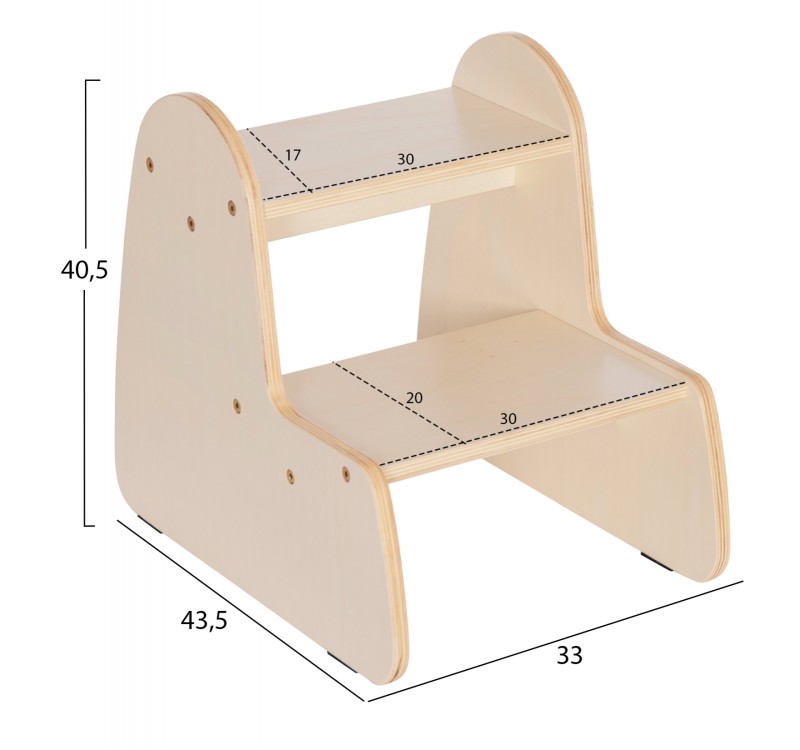 ΠΑΙΔΙΚΗ ΣΚΑΛΑ/ΣΚΑΜΠΟ RICKI HM18340.01 MDF & ΚΟΝΤΡΑΠΛΑΚΕ ΦΥΣΙΚΟ 33x43.5x40.5Υεκ