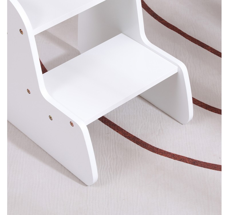 ΠΑΙΔΙΚΗ ΣΚΑΛΑ/ΣΚΑΜΠΟ RICKI HM18340.03 MDF & ΚΟΝΤΡΑΠΛΑΚΕ ΛΕΥΚΟ 33x43.5x40.5Υεκ