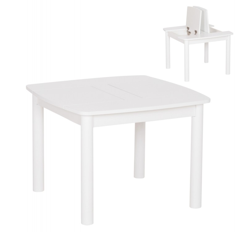 ΤΡΑΠΕΖΑΚΙ ΠΑΙΔΙΚΟ ΜΕ ΑΠΟΘ.ΧΩΡΟΥΣ RICKI HM18339.03 MDF & ΣΥΜΗΔΑ ΣΕ ΛΕΥΚΟ 65x65x47Υεκ
