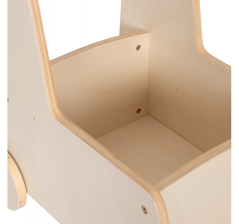 ΠΑΙΔΙΚΟ ΤΡΟΛΕΥ/ΚΑΡΟΤΣΑΚΙ RICKI HM18341.01 MDF & ΚΟΝΤΡΑΠΛΑΚΕ ΦΥΣΙΚΟ 33x45x50Υεκ