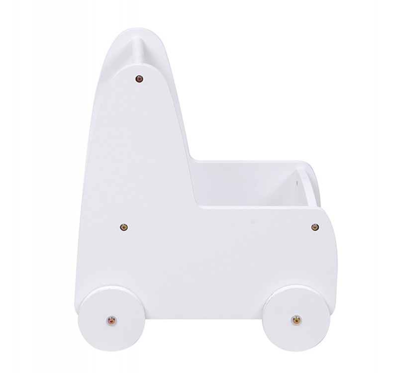 ΠΑΙΔΙΚΟ ΤΡΟΛΕΥ/ΚΑΡΟΤΣΑΚΙ RICKI HM18341.03 MDF & ΚΟΝΤΡΑΠΛΑΚΕ ΛΕΥΚΟ 33x45x50Υεκ