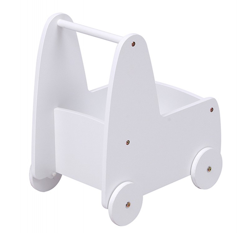 ΠΑΙΔΙΚΟ ΤΡΟΛΕΥ/ΚΑΡΟΤΣΑΚΙ RICKI HM18341.03 MDF & ΚΟΝΤΡΑΠΛΑΚΕ ΛΕΥΚΟ 33x45x50Υεκ