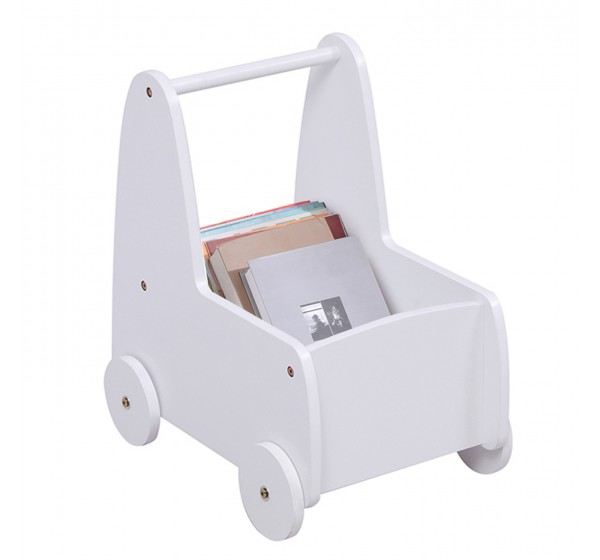 ΠΑΙΔΙΚΟ ΤΡΟΛΕΥ/ΚΑΡΟΤΣΑΚΙ RICKI HM18341.03 MDF & ΚΟΝΤΡΑΠΛΑΚΕ ΛΕΥΚΟ 33x45x50Υεκ