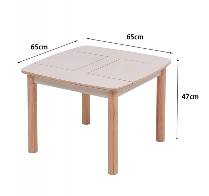 ΤΡΑΠΕΖΑΚΙ ΠΑΙΔΙΚΟ ΜΕ ΑΠΟΘ.ΧΩΡΟΥΣ RICKI HM18339.01 MDF & ΣΥΜΗΔΑ ΣΕ ΦΥΣΙΚΟ 65x65x47Υεκ