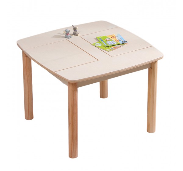 ΤΡΑΠΕΖΑΚΙ ΠΑΙΔΙΚΟ ΜΕ ΑΠΟΘ.ΧΩΡΟΥΣ RICKI HM18339.01 MDF & ΣΥΜΗΔΑ ΣΕ ΦΥΣΙΚΟ 65x65x47Υεκ