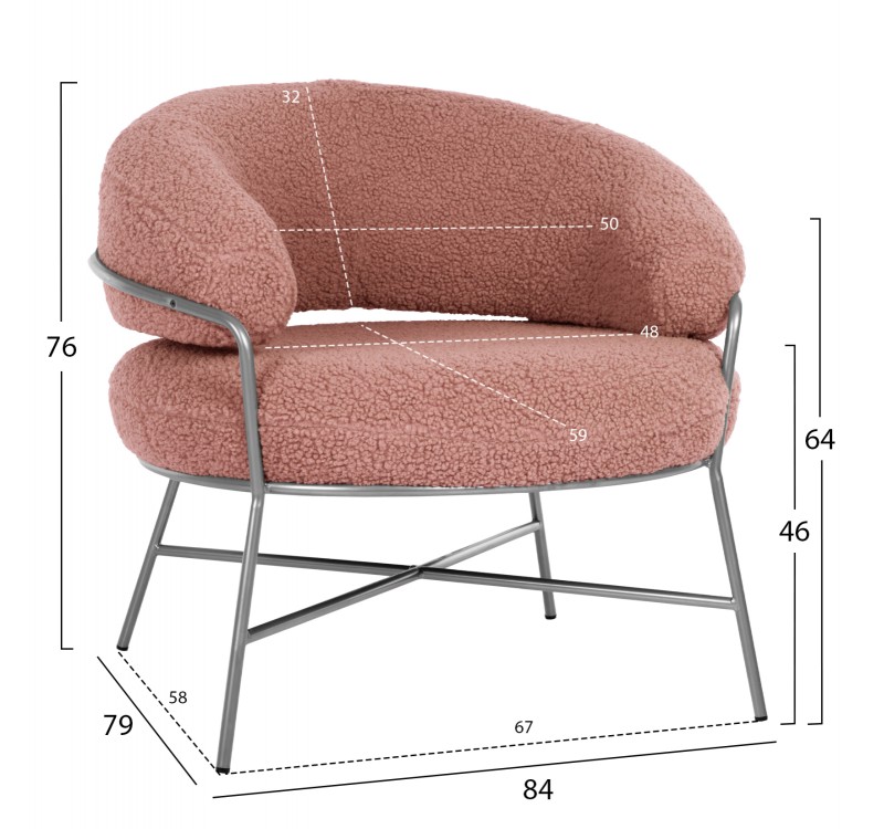 ΠΟΛΥΘΡΟΝΑ TRUDI HM8639.32 ΑΠΟ ΜΠΟΥΚΛΕ ΣΑΠΙΟ ΜΗΛΟ ΜΕ ΑΣΗΜΙ ΣΚΕΛΕΤΟ 84x79x76Υ εκ.